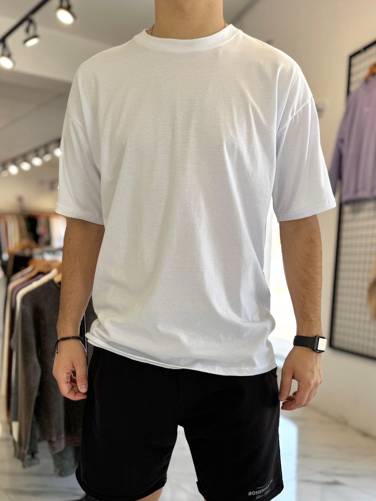 Remera oversize blanca lisa