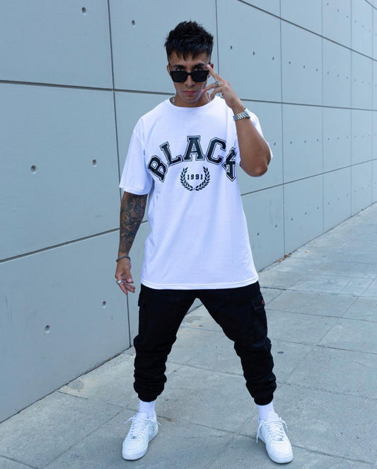 Remera oversize blanca "Since 1991”