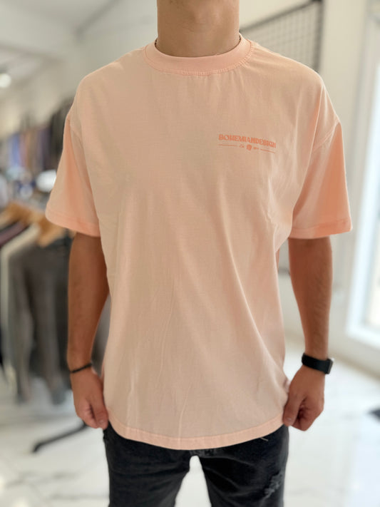 Remera oversize salmon "Waves"