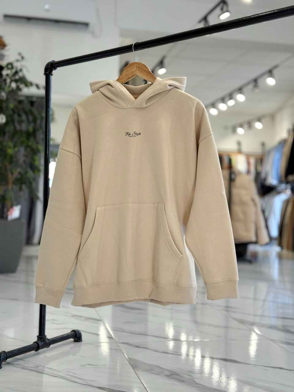 Canguro oversize beige "through"