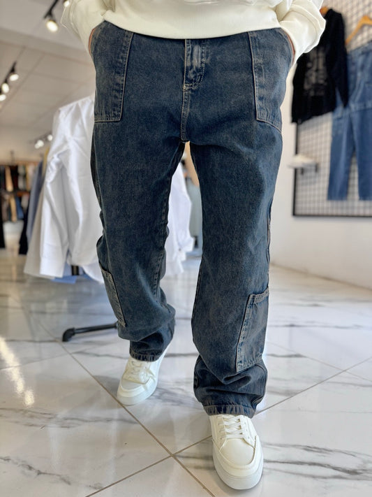 Baggy cargo jean VII óxido