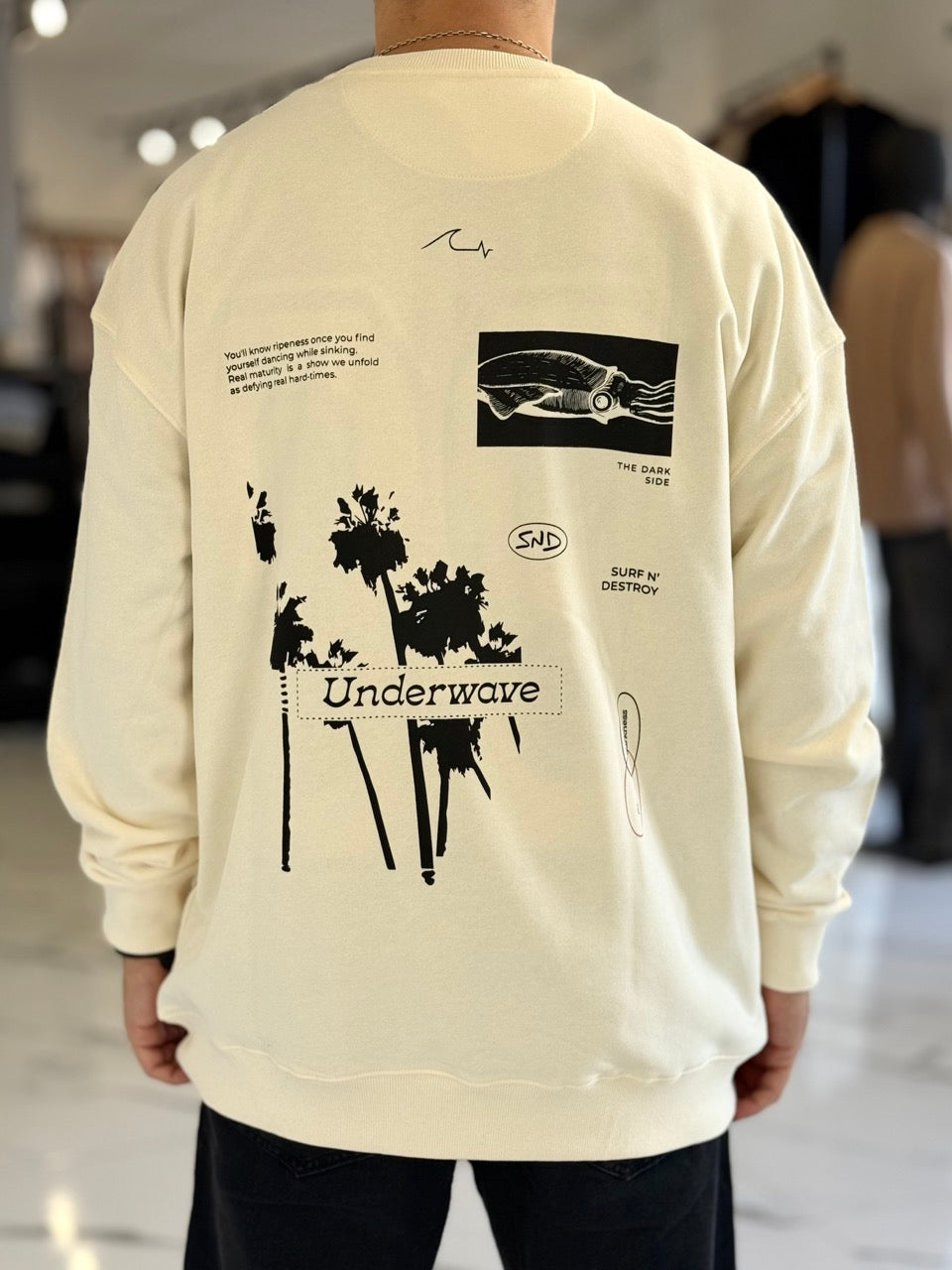 Buzo oversize "Caleta" vainilla