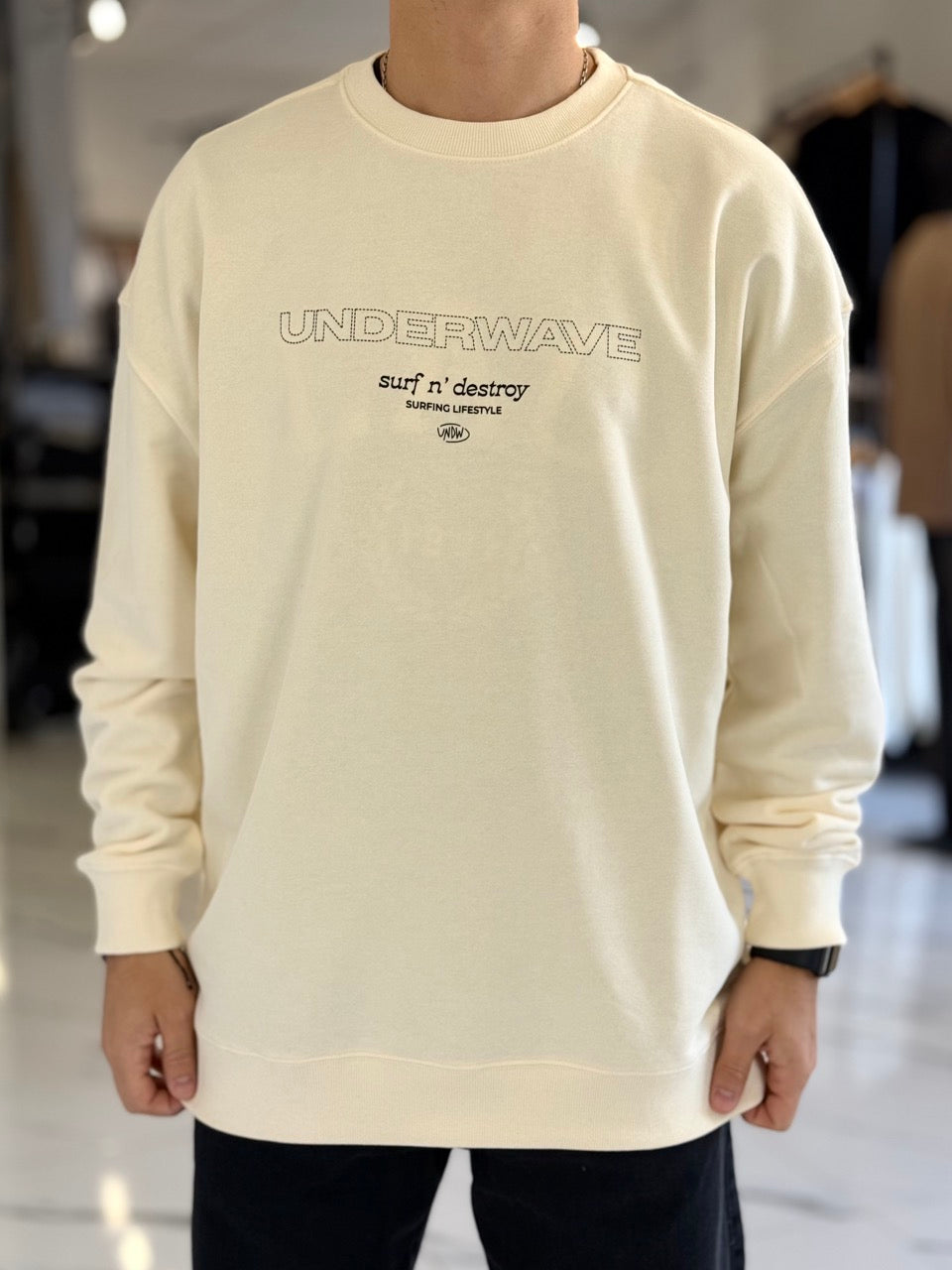 Buzo oversize "Caleta" vainilla
