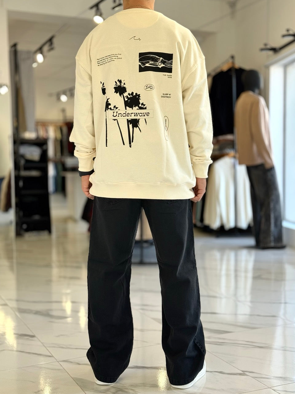 Buzo oversize "Caleta" vainilla