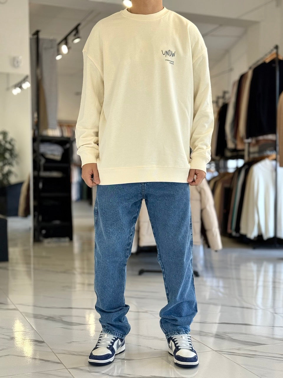 Buzo oversize "Palmera" vainilla