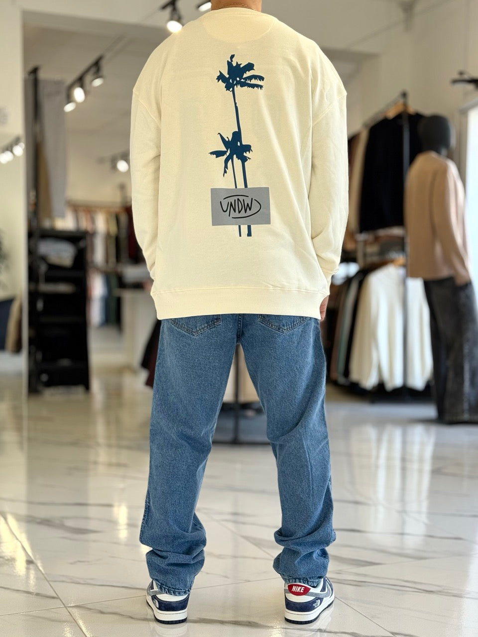 Buzo oversize "Palmera" vainilla