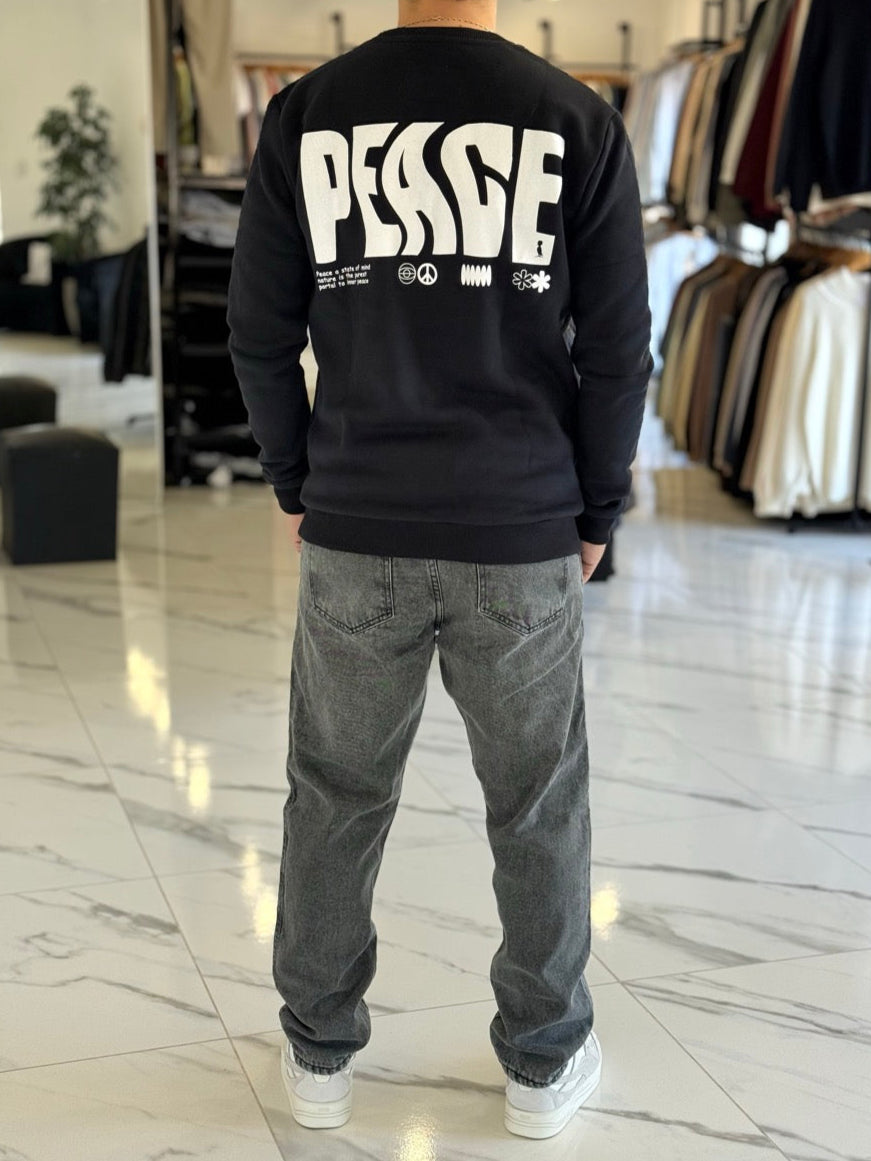 Buzo a la base "peace" negro