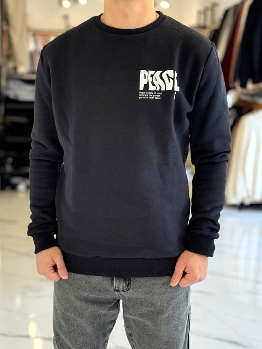 Buzo a la base "peace" negro