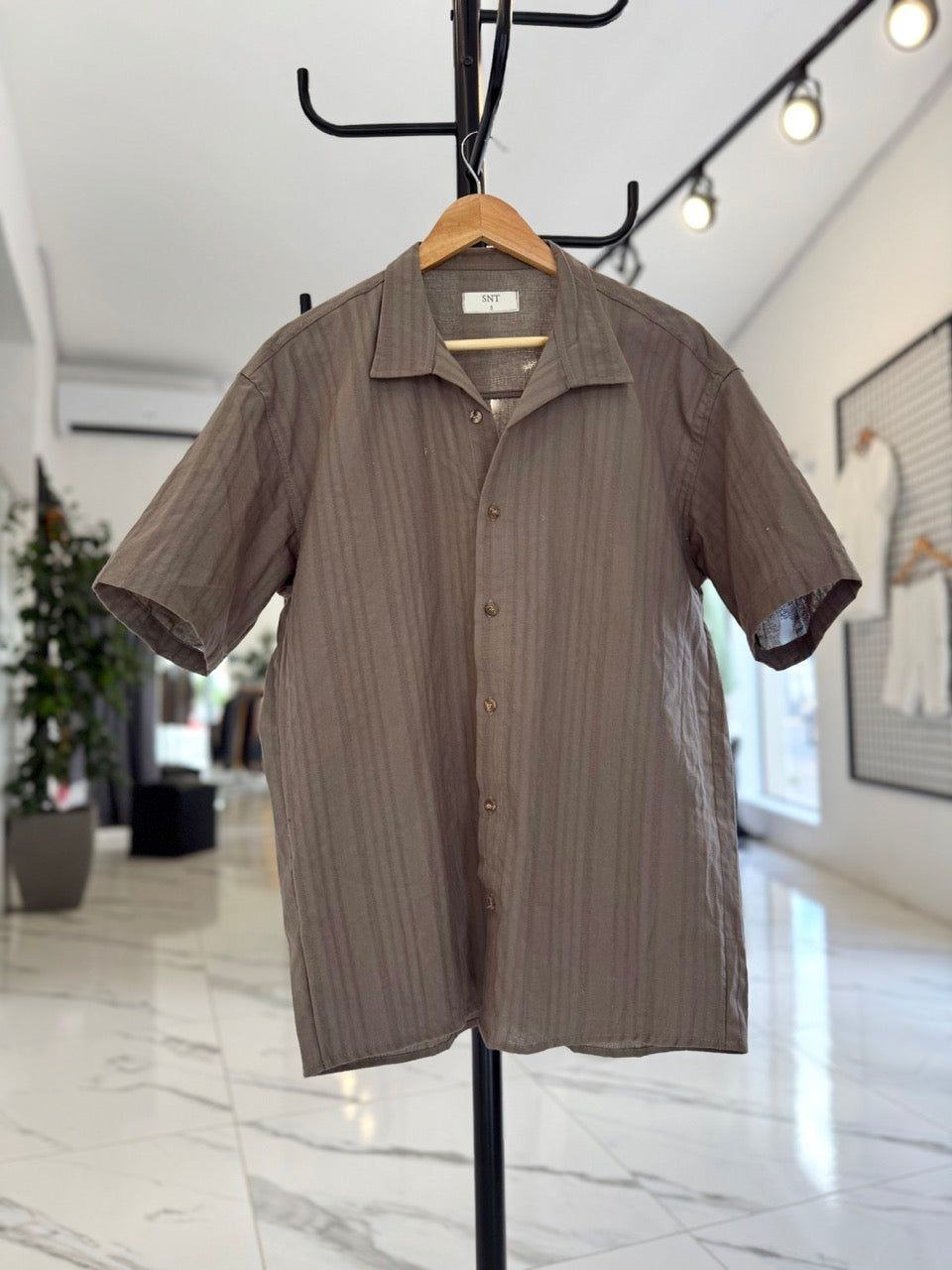 Camisa MC marrón