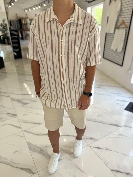 Camisa MC raya camel