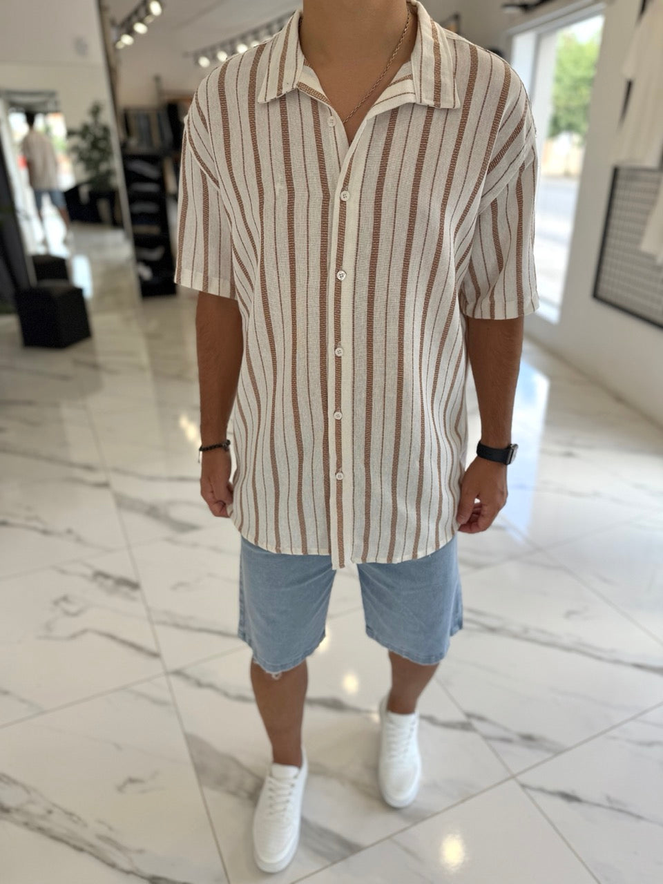 Camisa MC raya camel