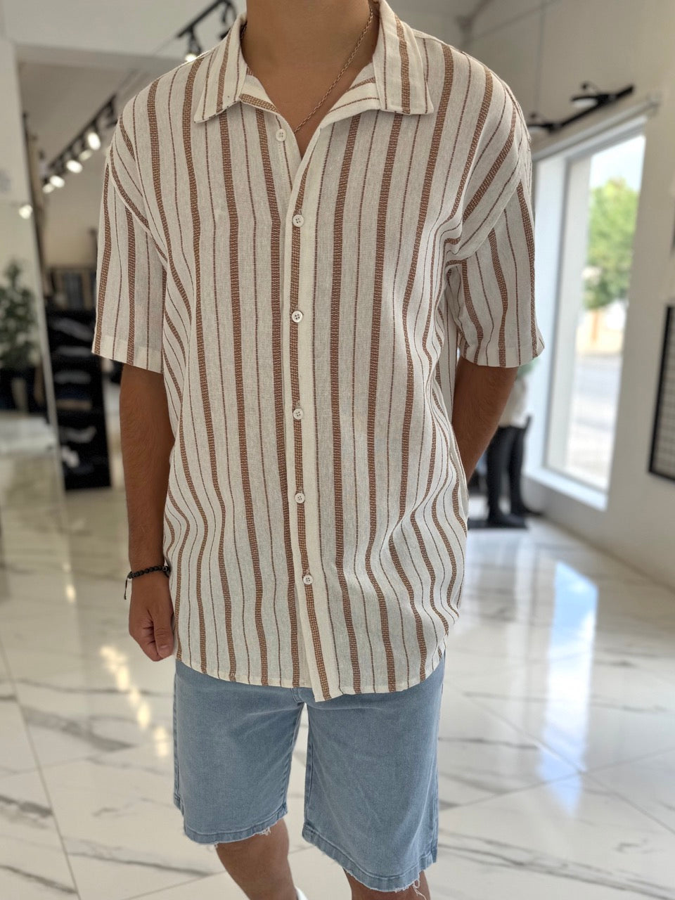 Camisa MC raya camel