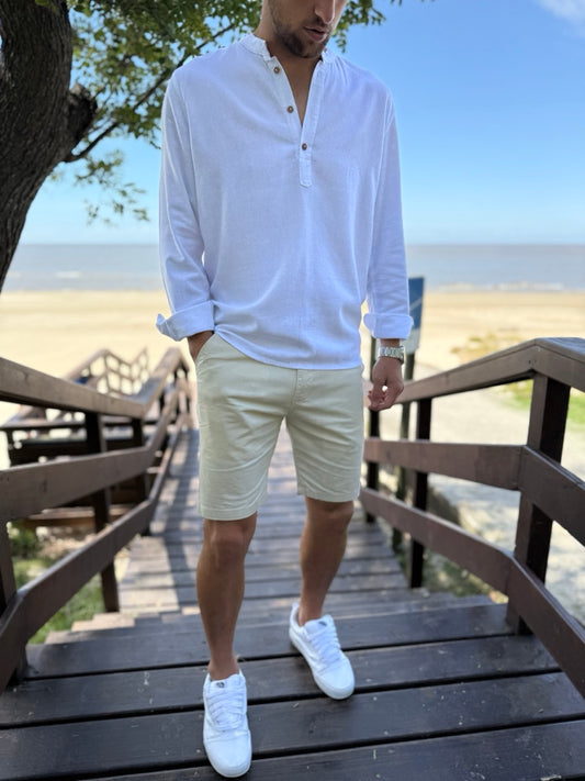 Camisola lino blanca