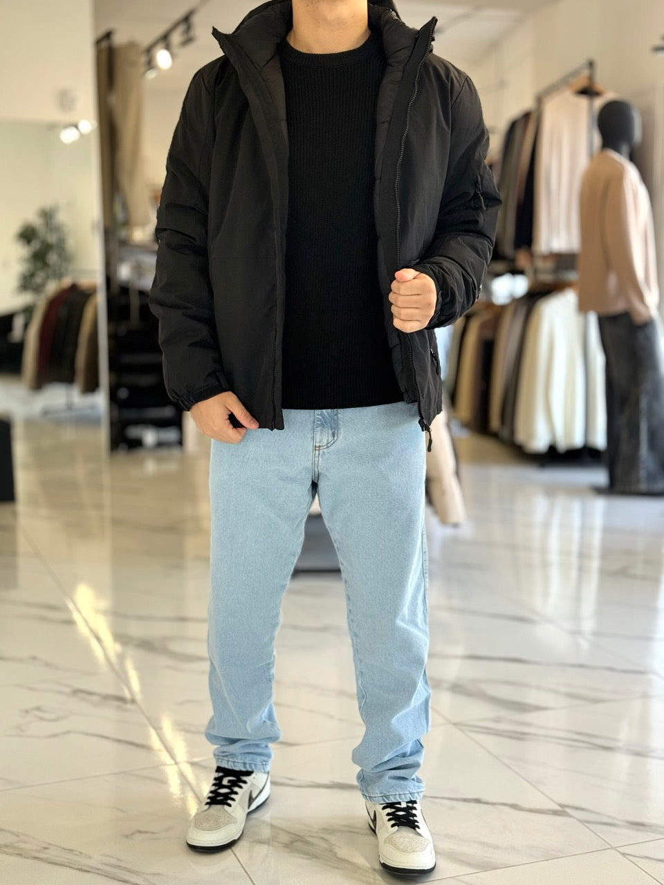 Campera 2 en 1 impermeable negra