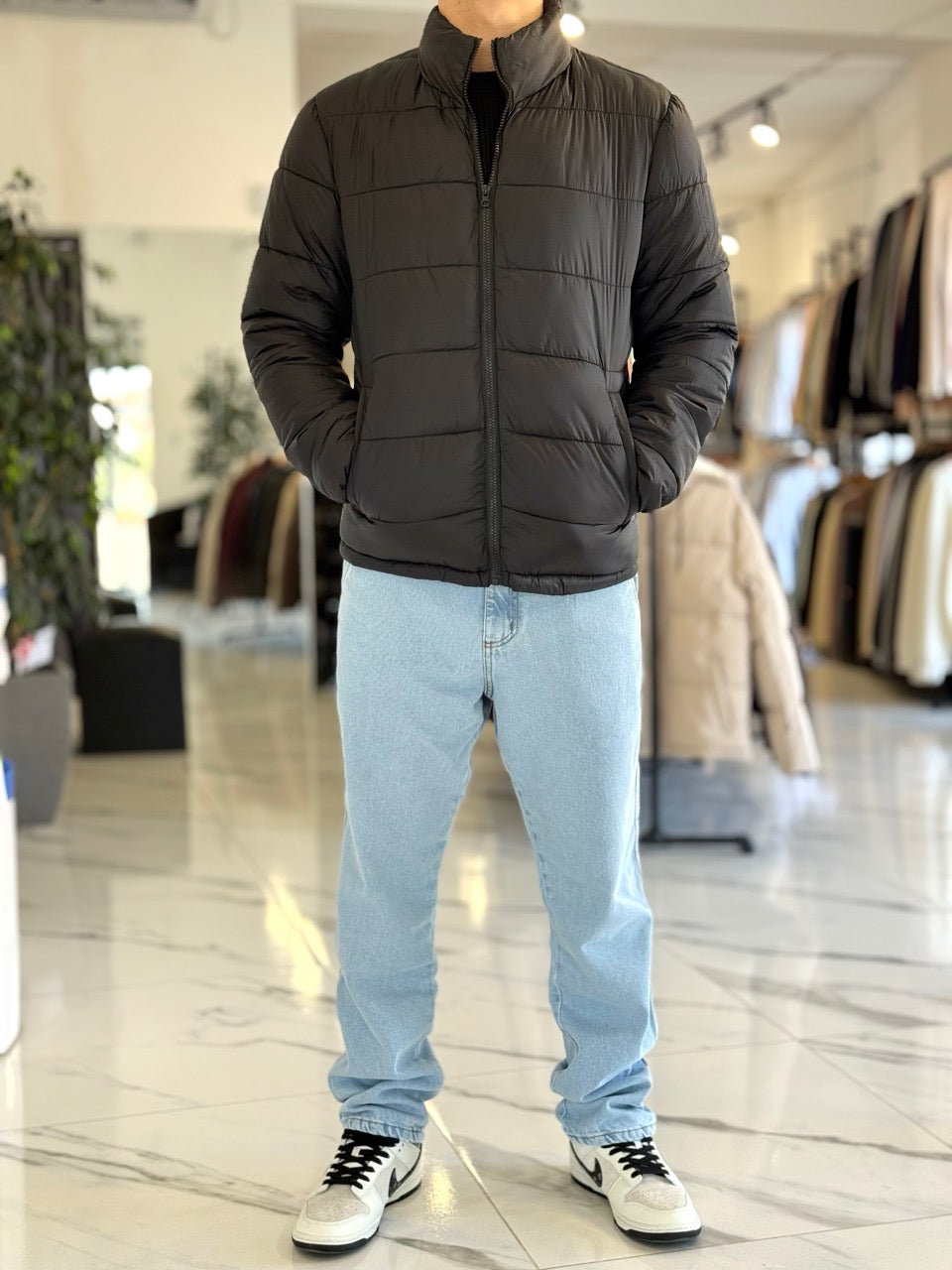 Campera 2 en 1 impermeable negra