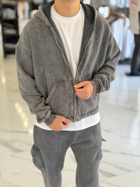 Campera boxy fit washed