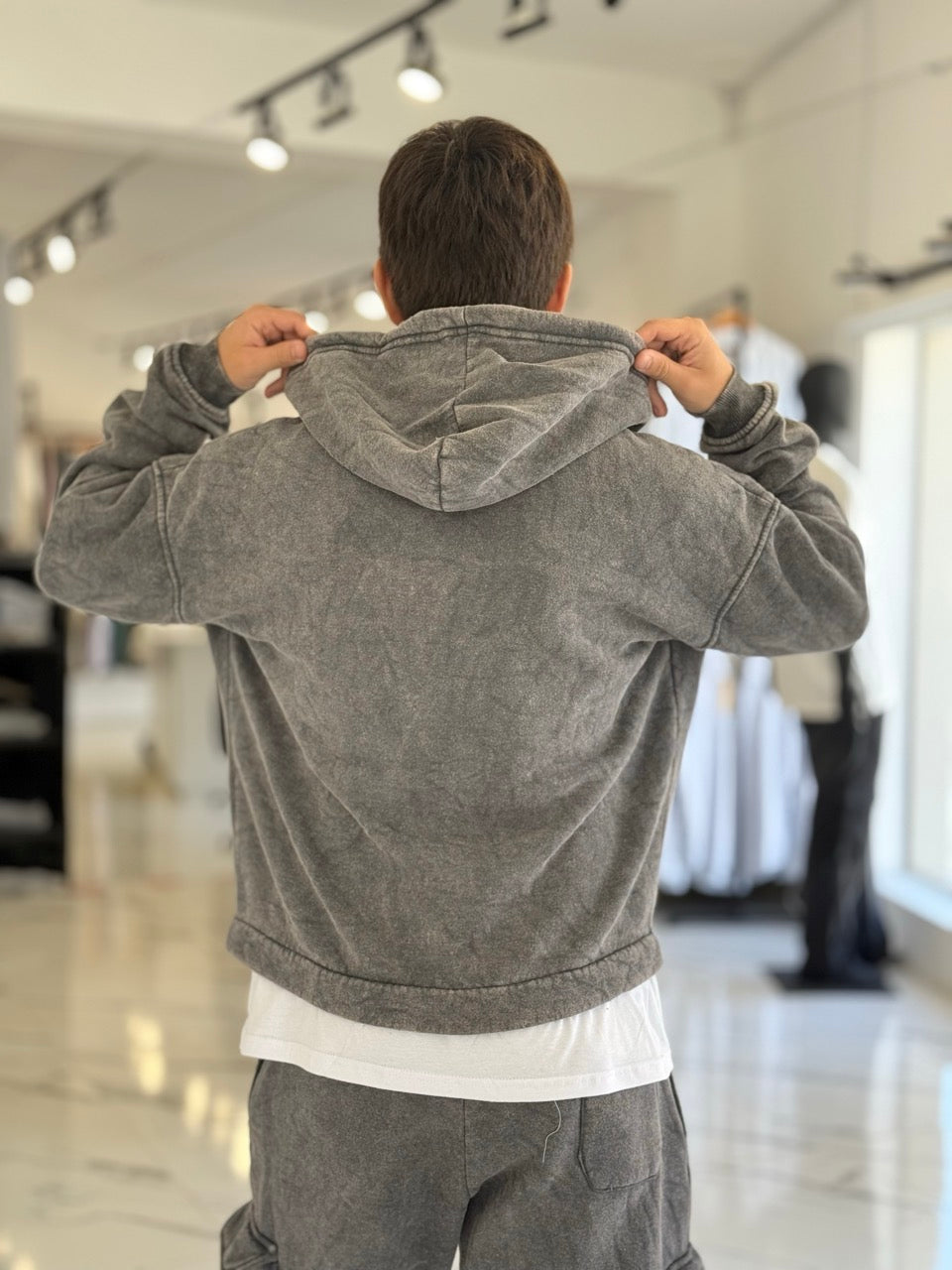 Campera boxy fit washed