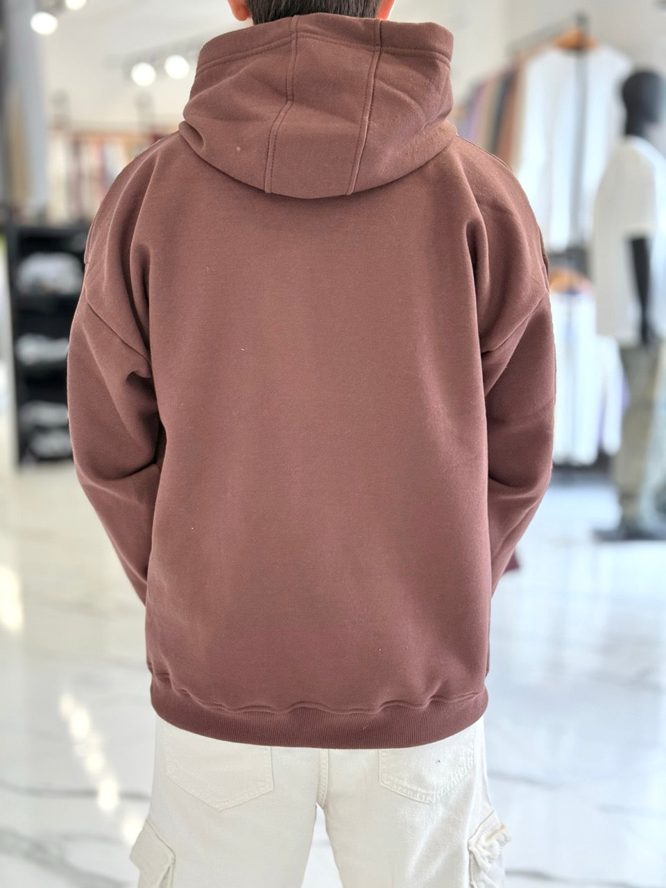 Canguro oversize chocolate liso