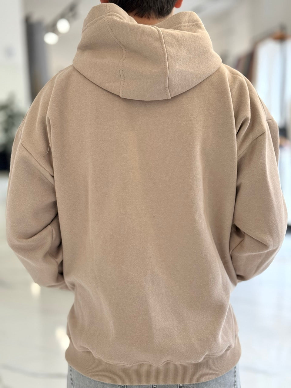Canguro oversize tostado liso