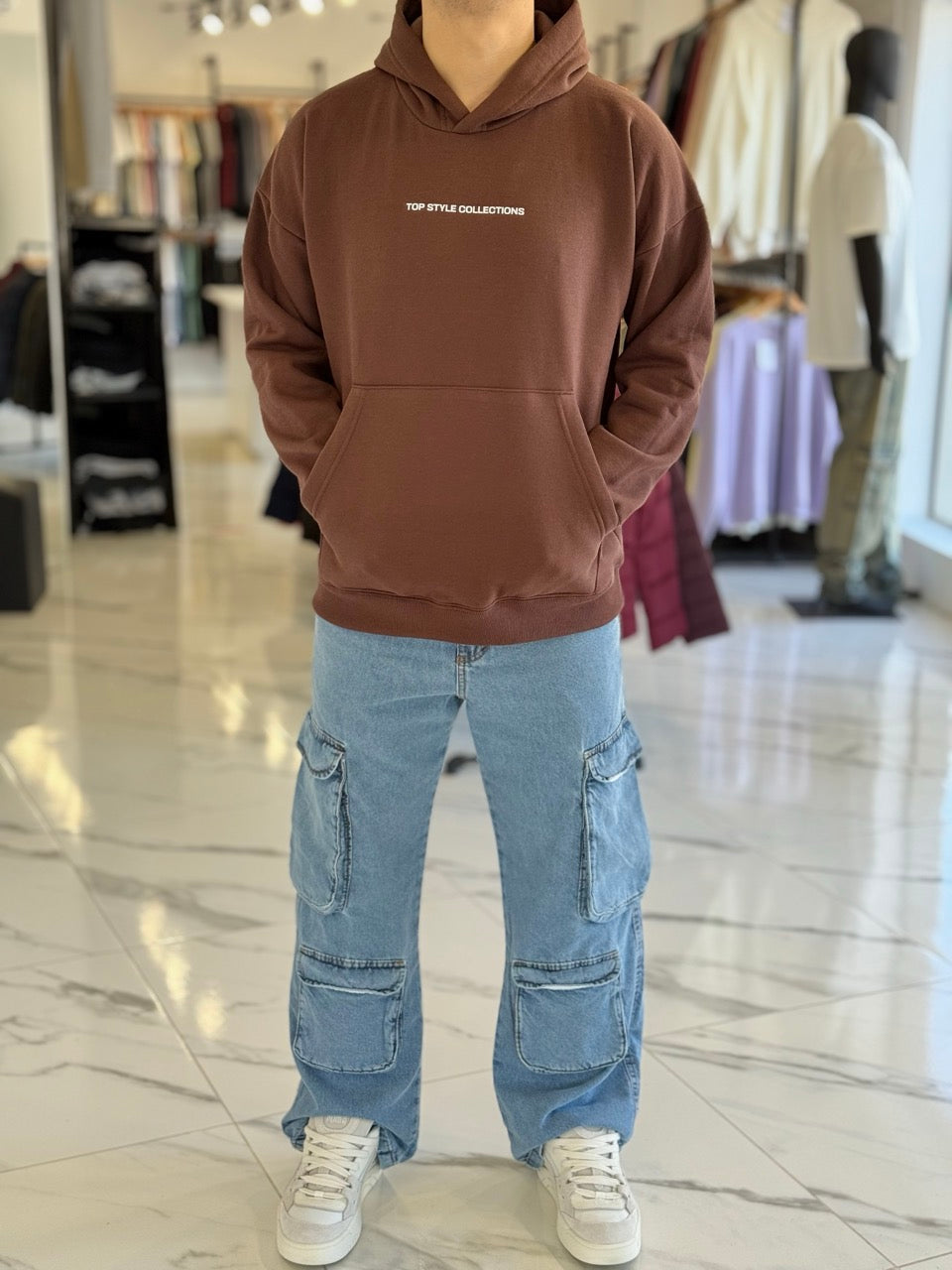 Canguro oversize chocolate "hope"