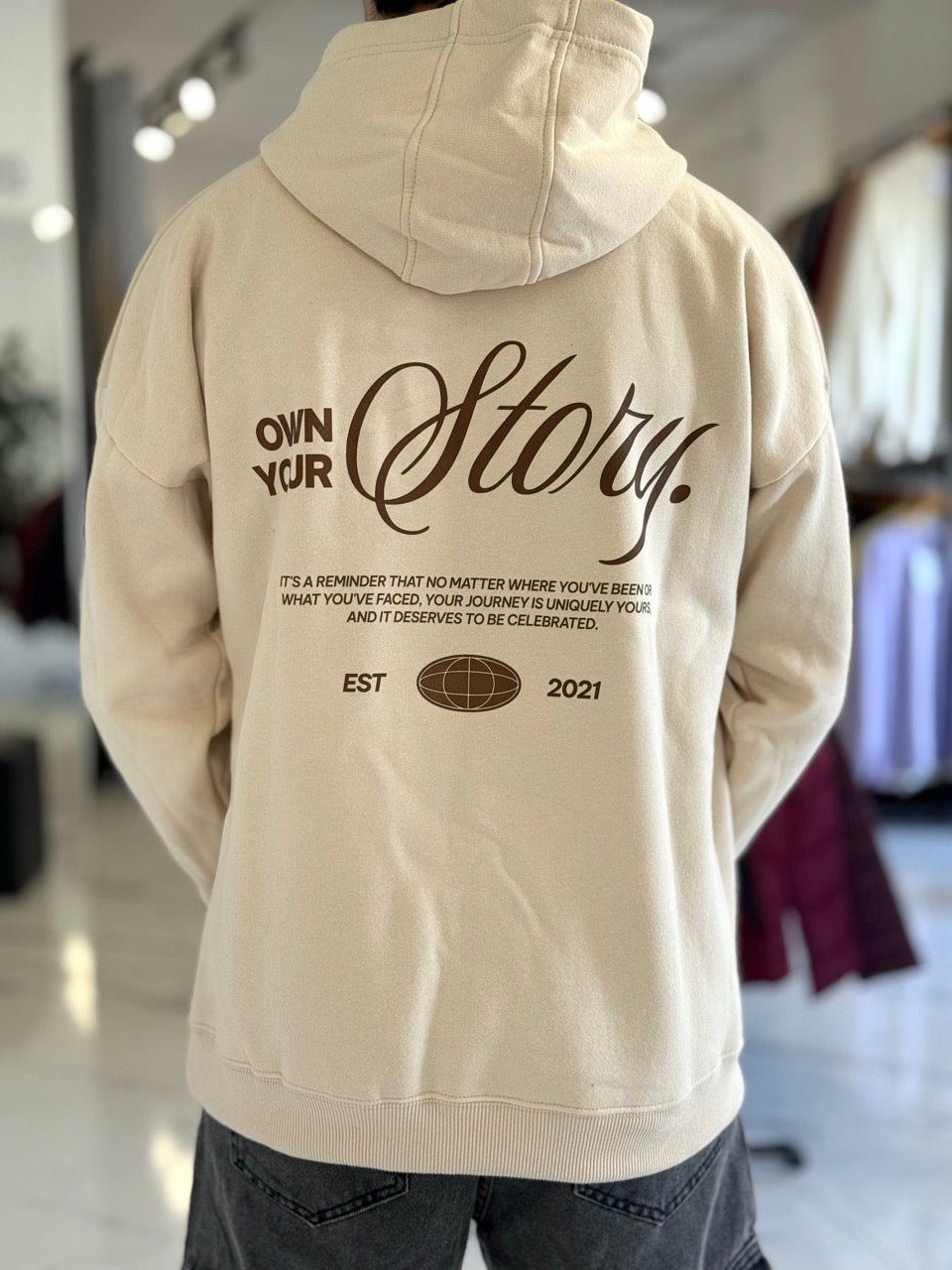 Canguro oversize beige "story"