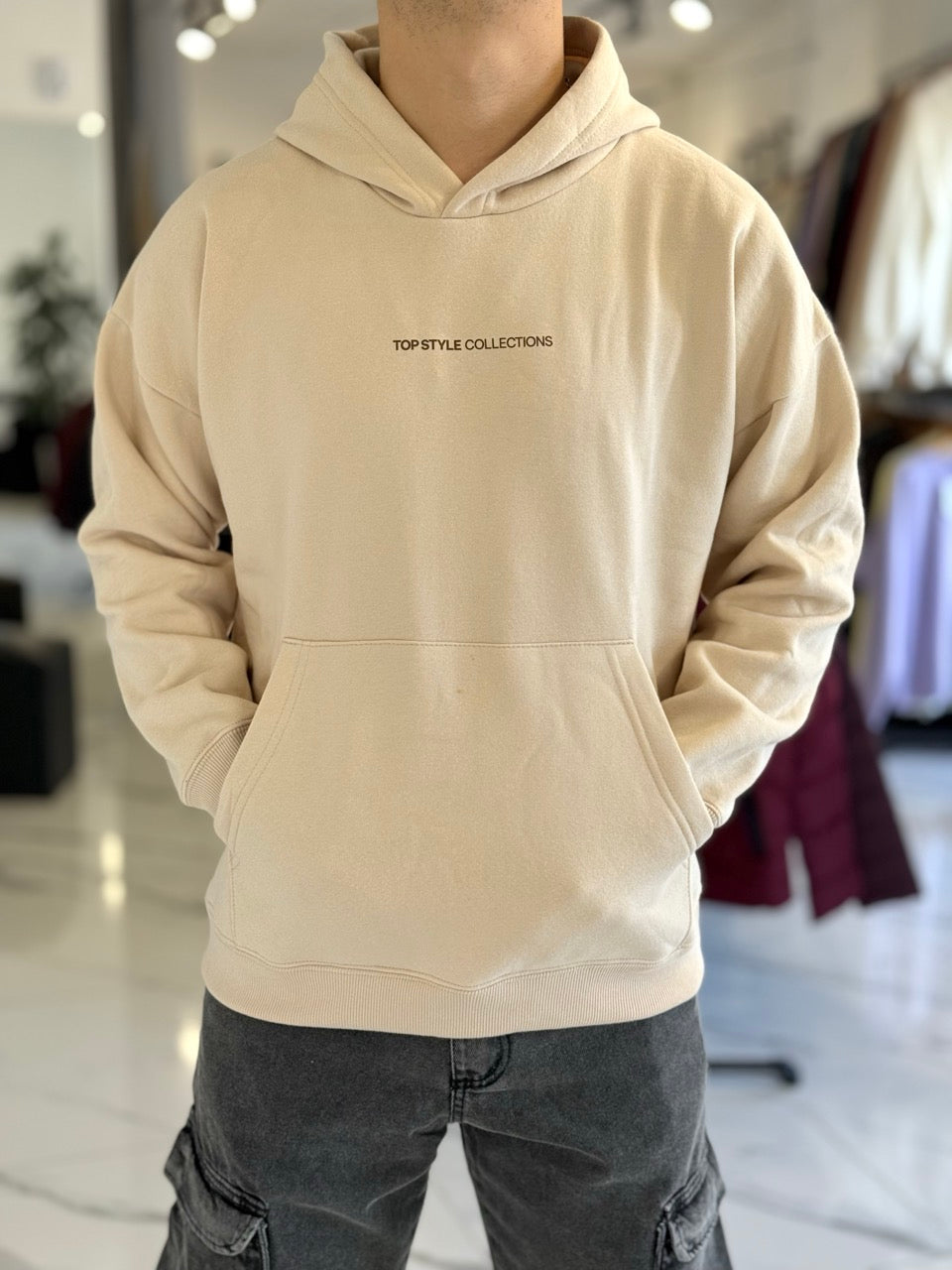 Canguro oversize beige "story"