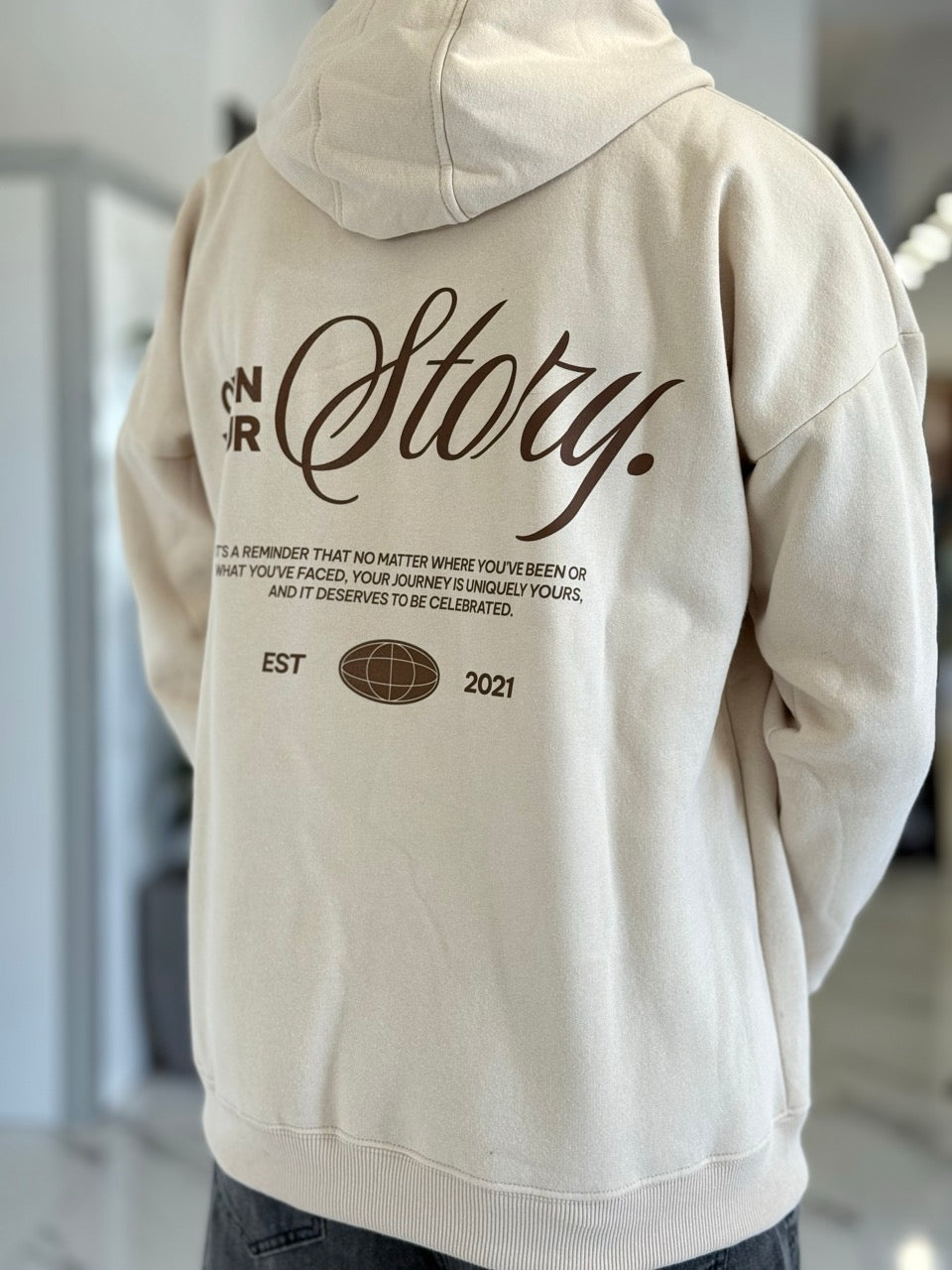Canguro oversize beige "story"