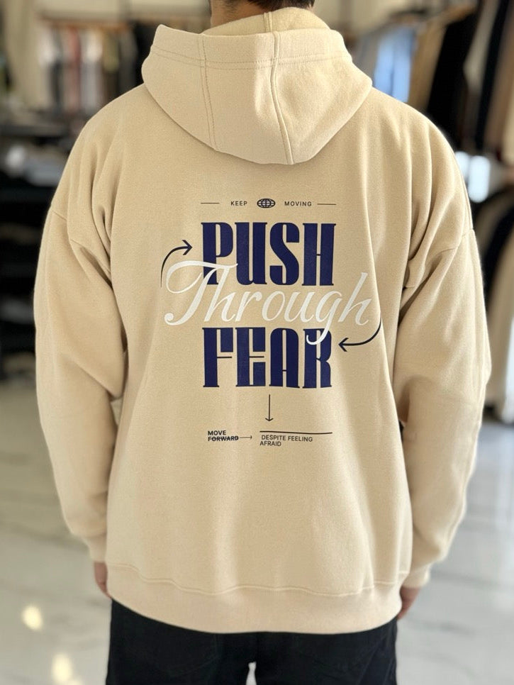 Canguro oversize beige "through"