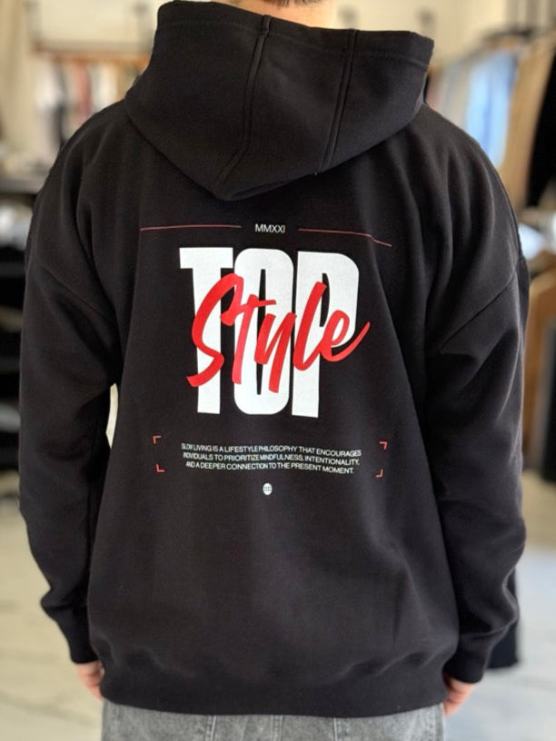 Canguro oversize negro "top style"
