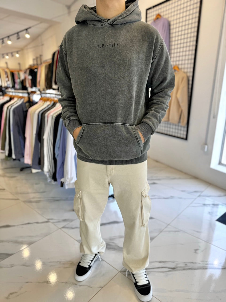 Canguro oversize gastado "escape"