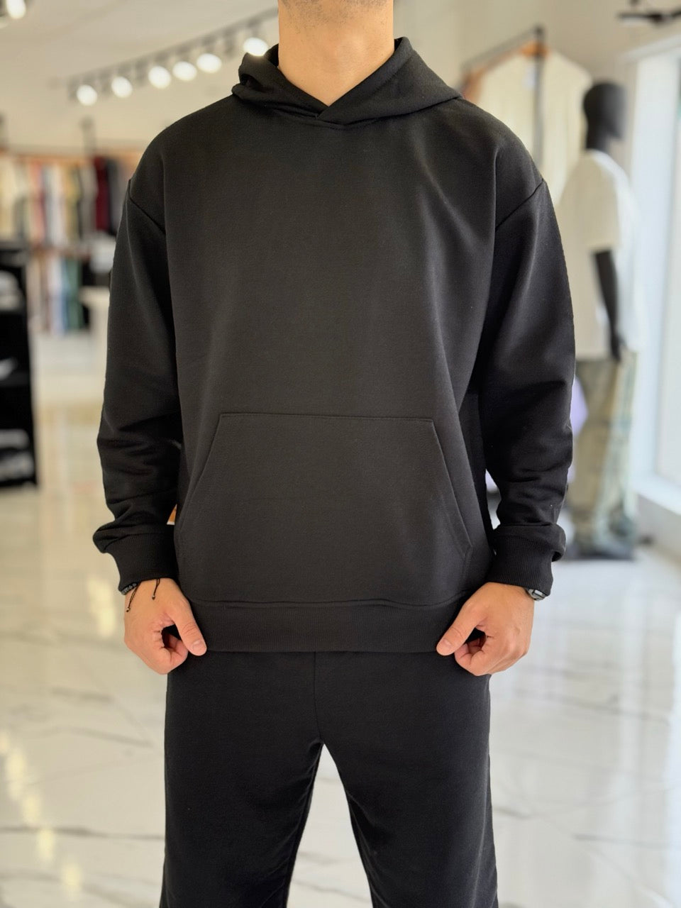 Conjunto deportivo oversize negro