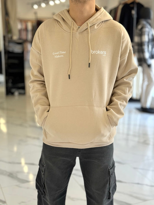 Canguro oversize "club 1984" beige