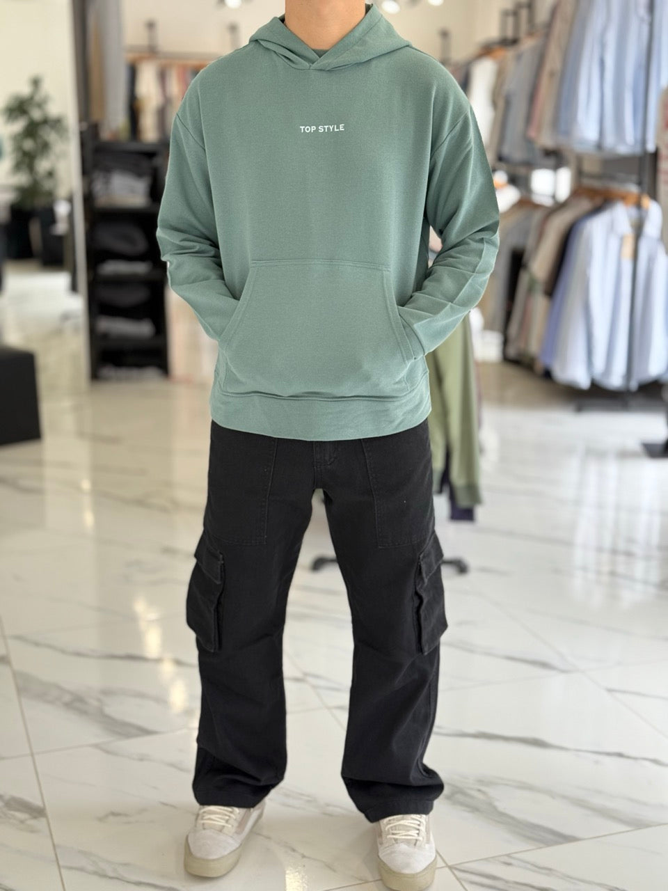 Canguro oversize verde "resilient"