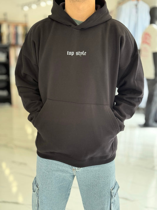 Canguro oversize negro "streetwear"