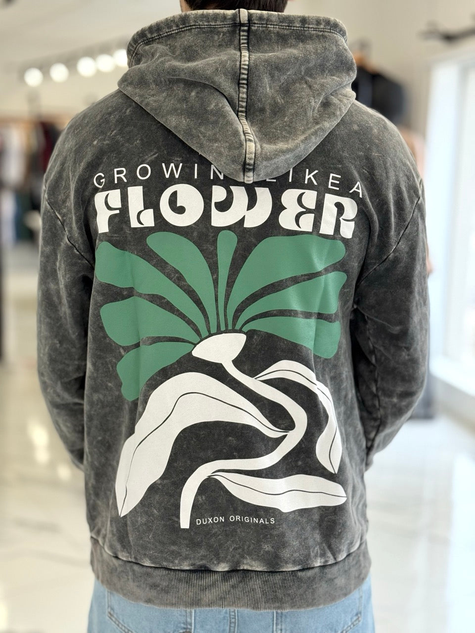 Canguro oversize gastado "Flower"