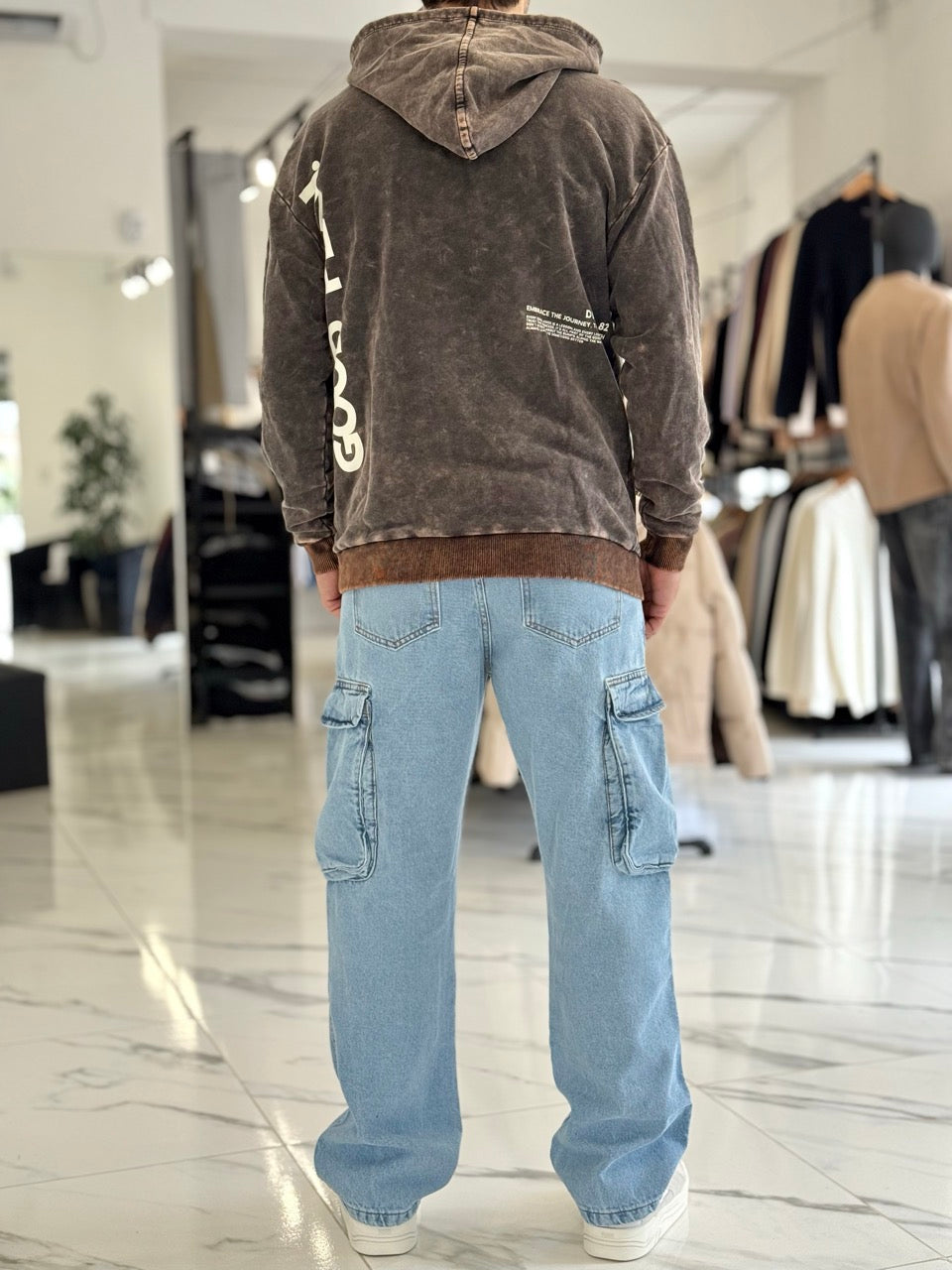Canguro oversize gastado "Good Plan"