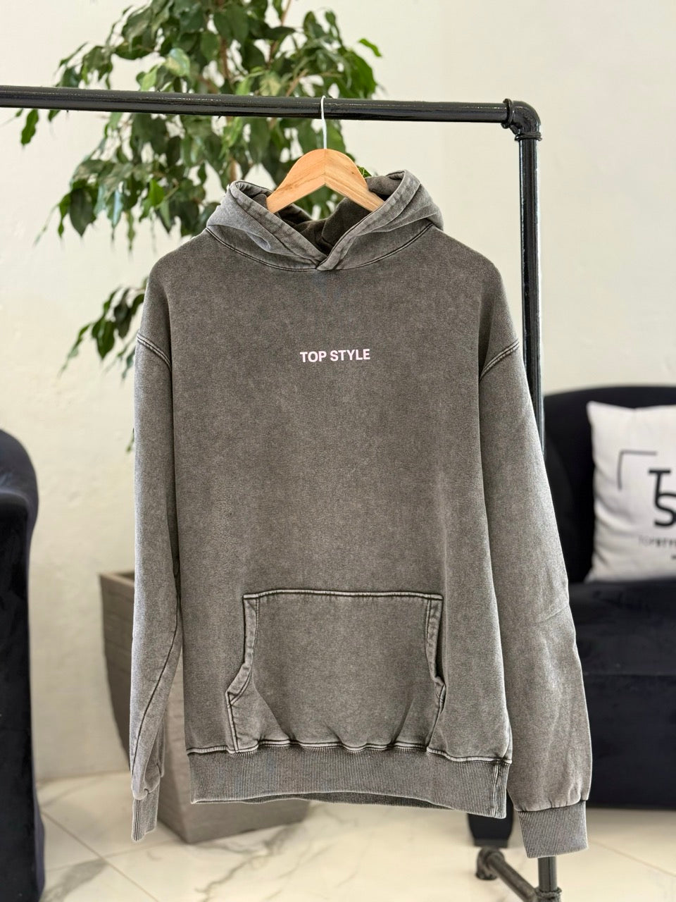 Canguro oversize gastado "wait for nobody"