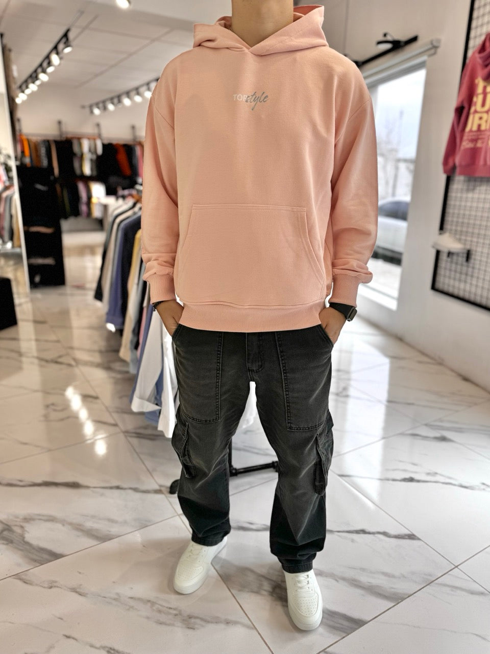Canguro oversize rosa "unlimited"
