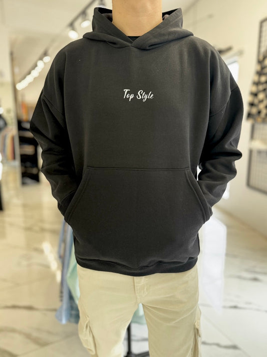 Canguro oversize negro "rosa"