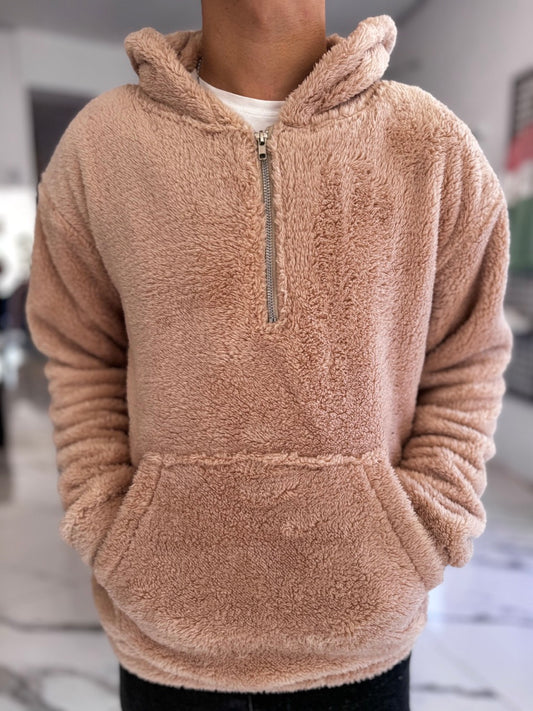 Canguro oversize Teddy beige