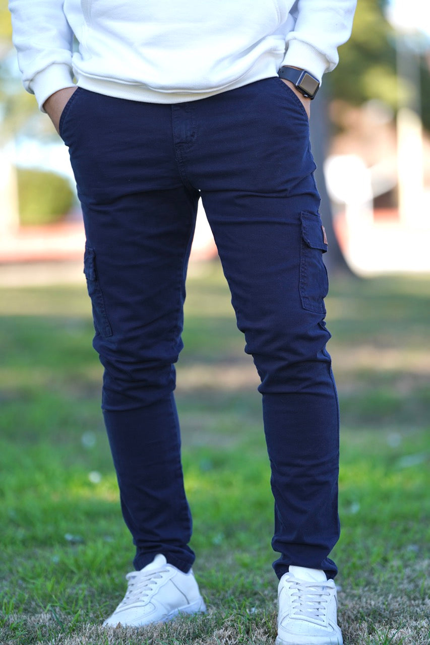 Pantalón cargo azul