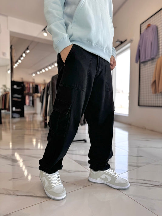 Cargo jean negro