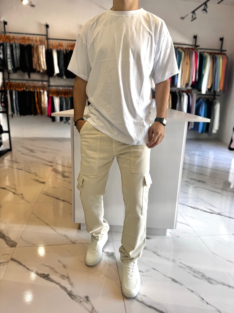 Remera oversize blanca