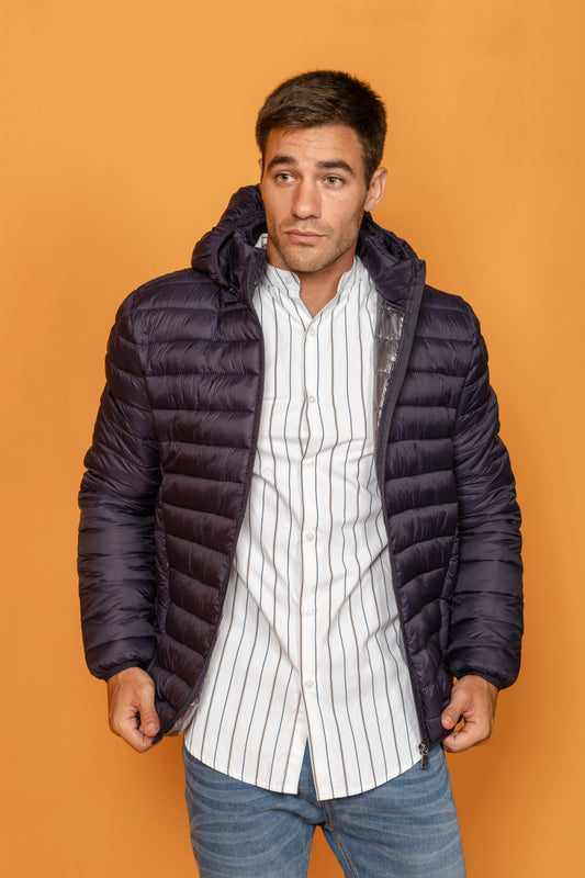 Campera capitoneada azul