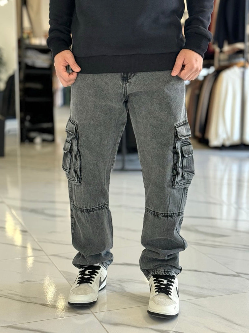 Jean cargo "Miami" gris oscuro