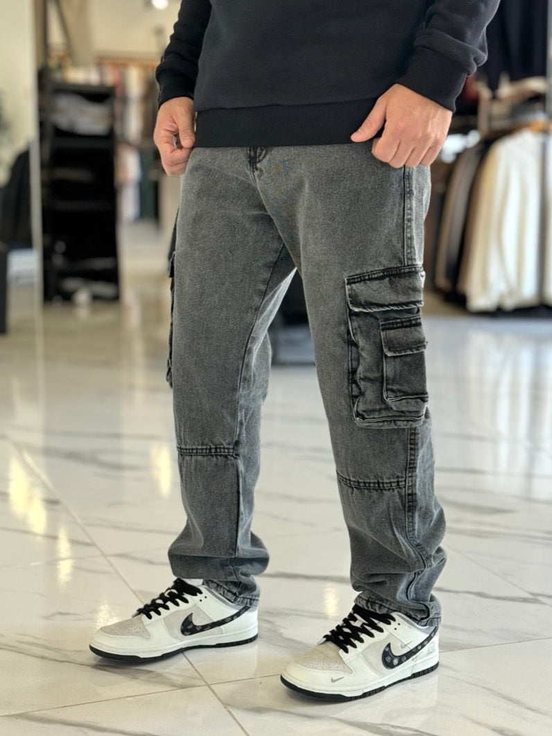 Jean cargo "Miami" gris oscuro