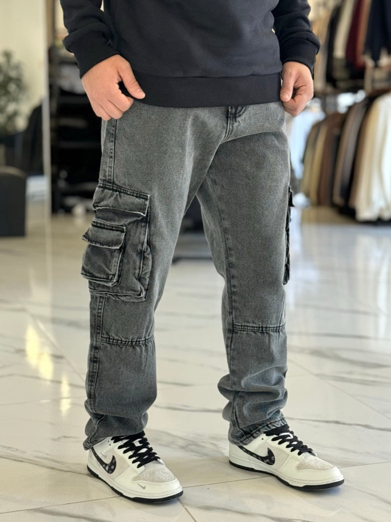 Jean cargo "Miami" gris oscuro