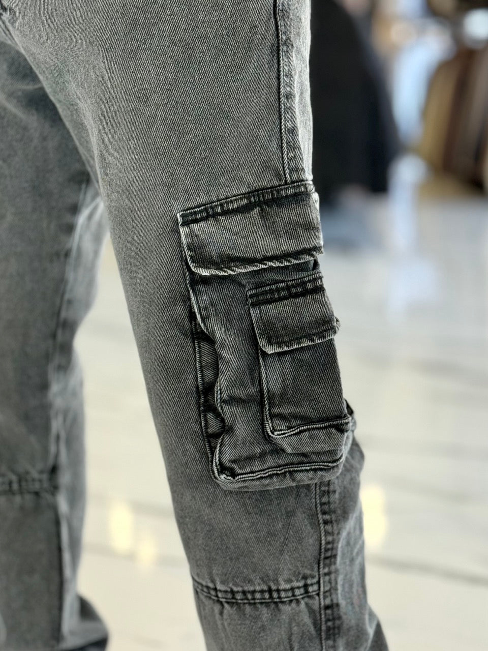 Jean cargo "Miami" gris oscuro