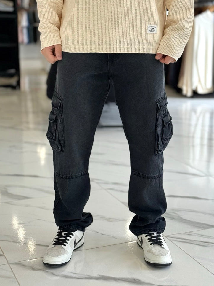 Jean cargo "Miami" negro