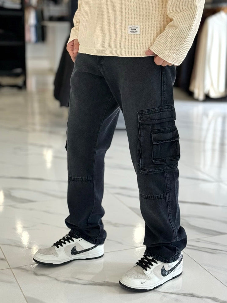 Jean cargo "Miami" negro